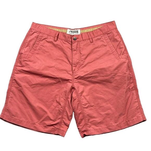 Mountain Khakis Mens Shorts 38 Relaxed Fit Flat Front Chino Salmon - Picture 1 of 4
